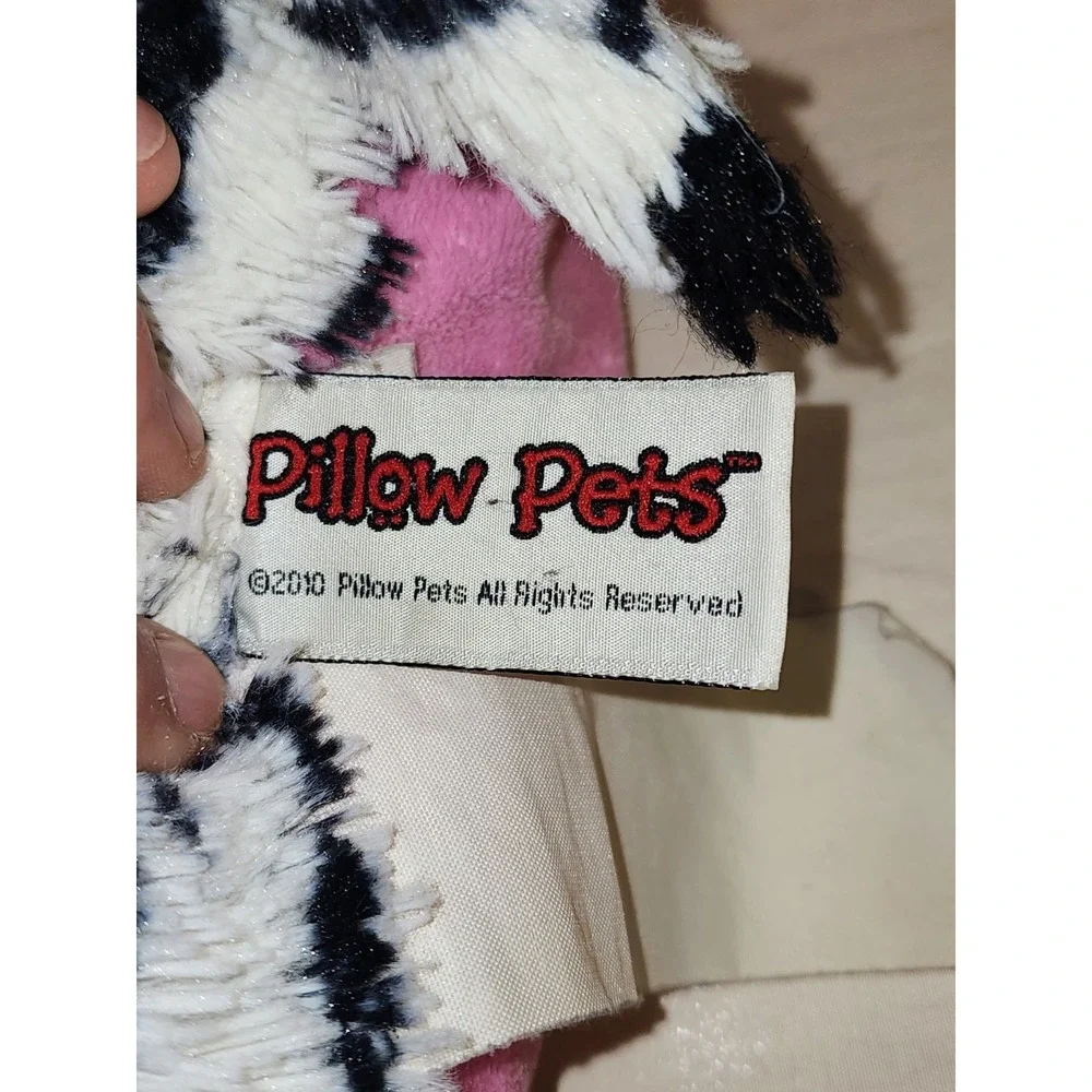 Beautiful Pillow‎ Pets Zebra Plush 2010 Original Black White Pink Retired